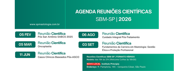 Agenda Reuniões Científicas SBM-SP | 2026